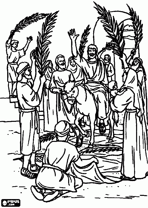 Coloring page: Palm Sunday (Holidays and Special occasions) #60328 - Free Printable Coloring Pages