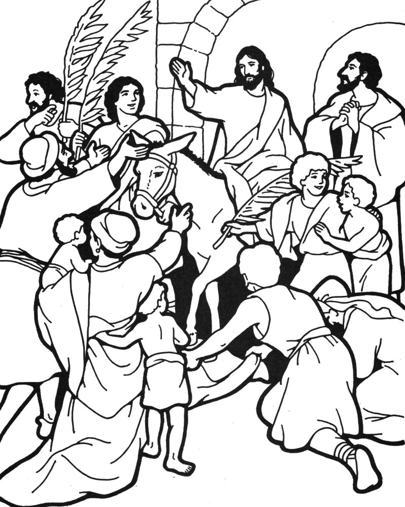 Coloring page: Palm Sunday (Holidays and Special occasions) #60351 - Free Printable Coloring Pages