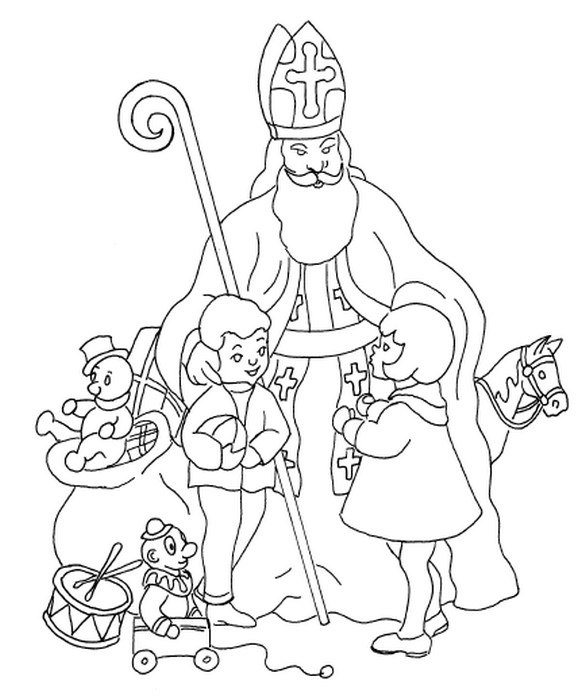Coloring page: Saint Nicholas Day (Holidays and Special occasions) #59080 - Free Printable Coloring Pages