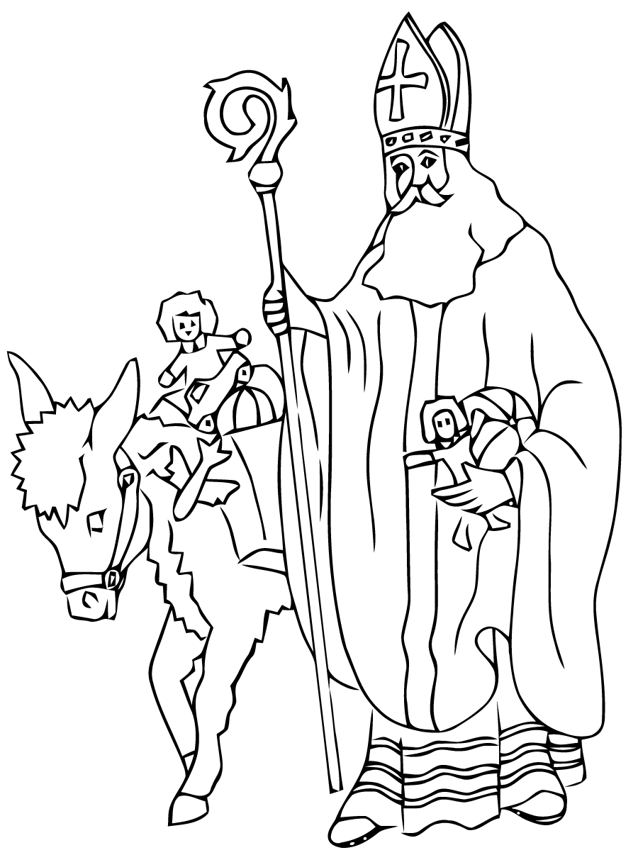 Coloring page: Saint Nicholas Day (Holidays and Special occasions) #59101 - Free Printable Coloring Pages