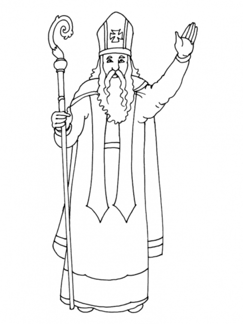 Coloring page: Saint Nicholas Day (Holidays and Special occasions) #59127 - Free Printable Coloring Pages
