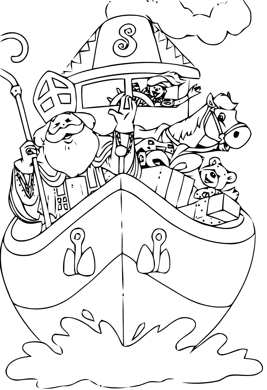 Coloring Pages Saint Nicholas Day (Holidays And Special Occasions