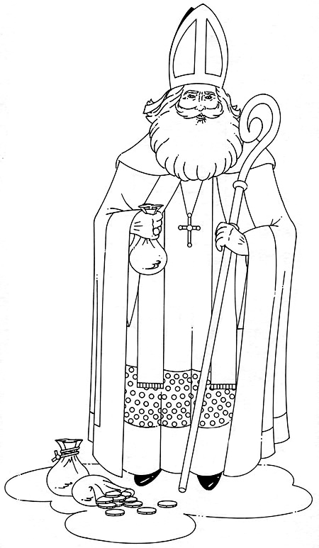 Coloring page: Saint Nicholas Day (Holidays and Special occasions) #59138 - Free Printable Coloring Pages