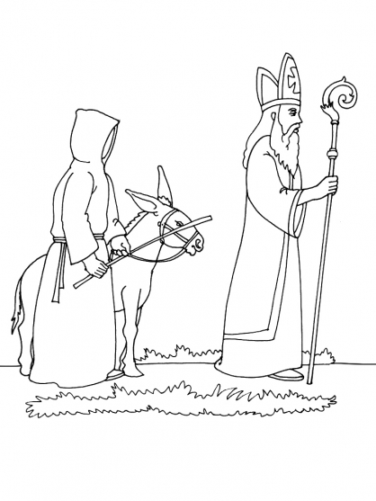 Drawing Saint Nicholas Day Holidays And Special Occasions Printable Coloring Pages