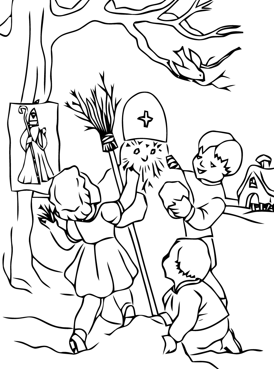 Coloring page: Saint Nicholas Day (Holidays and Special occasions) #59260 - Free Printable Coloring Pages