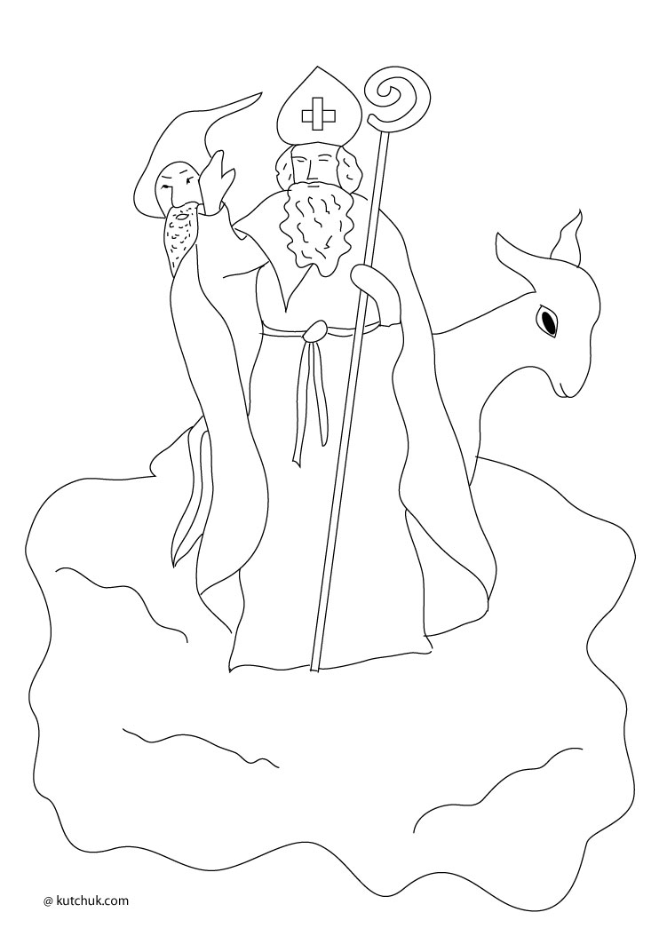 Coloring page: Saint Nicholas Day (Holidays and Special occasions) #59286 - Free Printable Coloring Pages