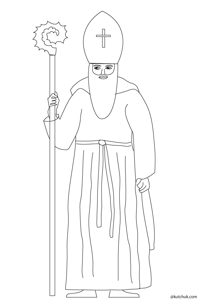 Coloring page: Saint Nicholas Day (Holidays and Special occasions) #59297 - Free Printable Coloring Pages