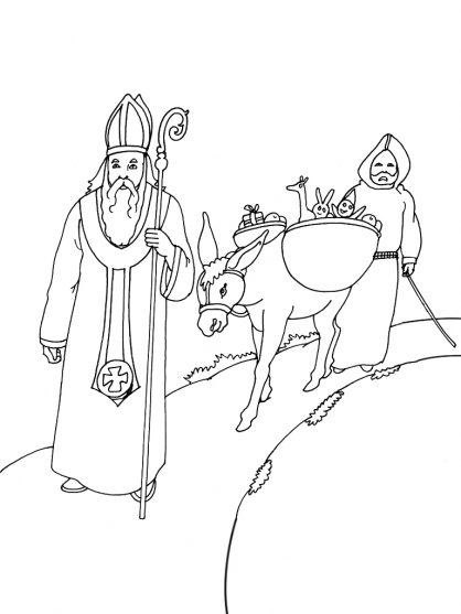 Coloring page: Saint Nicholas Day (Holidays and Special occasions) #59303 - Free Printable Coloring Pages