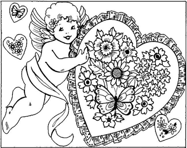 Coloring page: Valentine's Day (Holidays and Special occasions) #54303 - Free Printable Coloring Pages