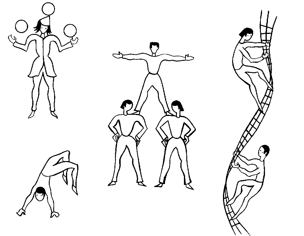 Coloring page: Acrobat (Jobs) #87245 - Free Printable Coloring Pages