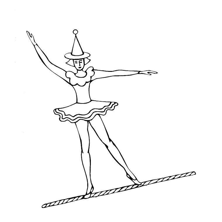 Coloring page: Acrobat (Jobs) #87292 - Free Printable Coloring Pages