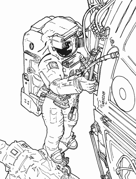Coloring page: Astronaut (Jobs) #87599 - Free Printable Coloring Pages