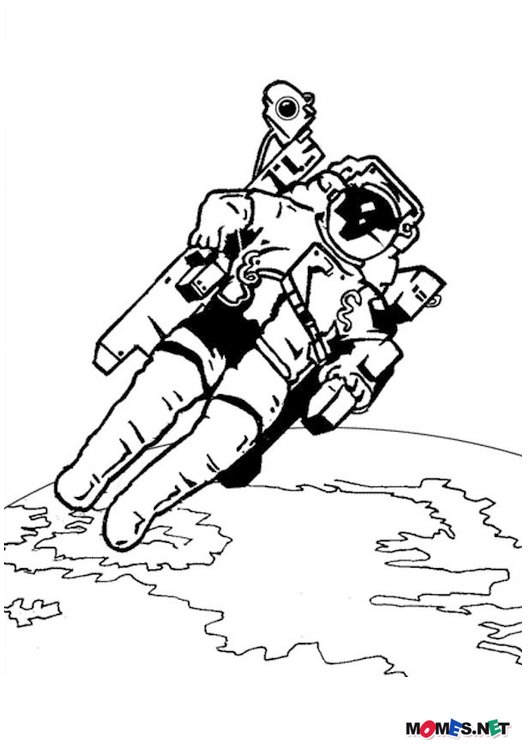 Coloring page: Astronaut (Jobs) #87601 - Free Printable Coloring Pages