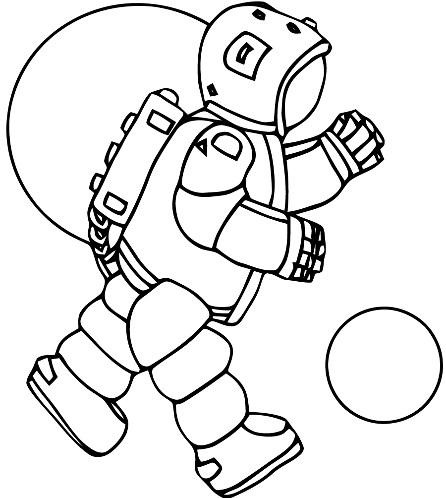 Coloring page: Astronaut (Jobs) #87642 - Free Printable Coloring Pages
