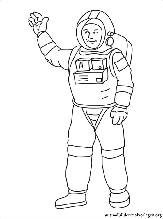 Coloring page: Astronaut (Jobs) #87717 - Free Printable Coloring Pages