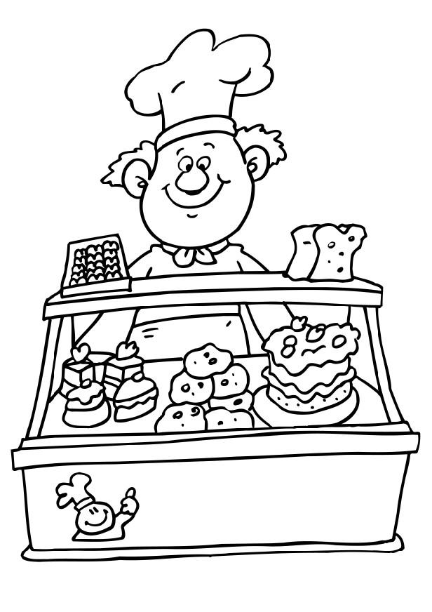 Coloring page: Baker (Jobs) #89854 - Free Printable Coloring Pages
