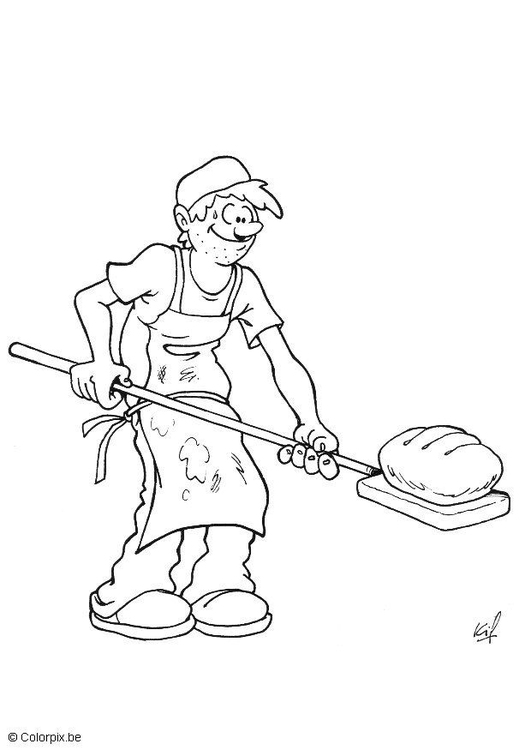 Coloring page: Baker (Jobs) #89871 - Free Printable Coloring Pages