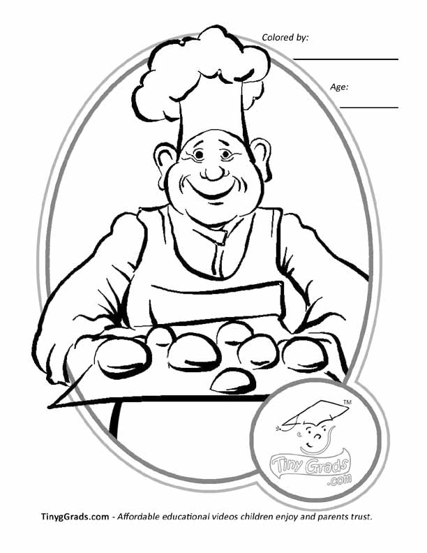 Coloring page: Baker (Jobs) #89906 - Free Printable Coloring Pages