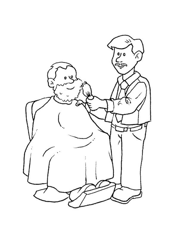 Coloring page: Barber (Jobs) #88922 - Free Printable Coloring Pages