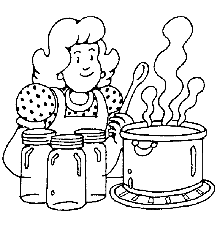 Coloring page: Cook (Jobs) #91771 - Free Printable Coloring Pages