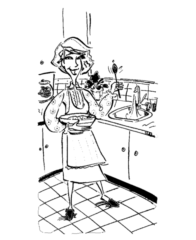 Coloring page: Cook (Jobs) #91782 - Free Printable Coloring Pages