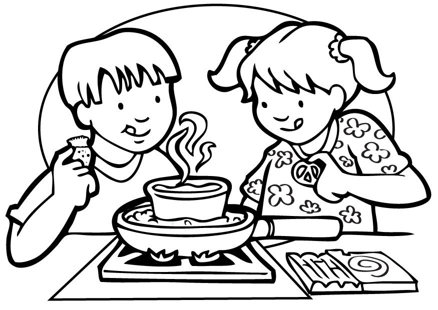 Coloring page: Cook (Jobs) #91797 - Free Printable Coloring Pages