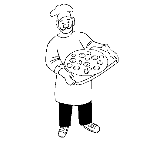 Coloring page: Cook (Jobs) #91802 - Free Printable Coloring Pages