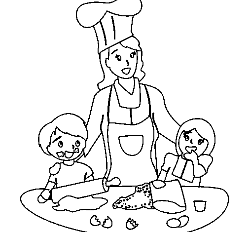 Coloring page: Cook (Jobs) #91810 - Free Printable Coloring Pages