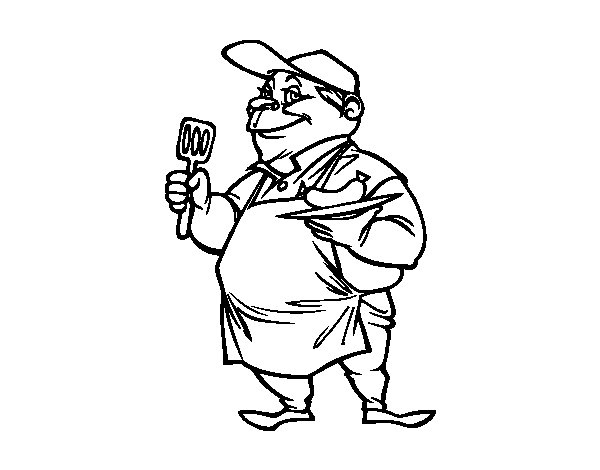 Coloring page: Cook (Jobs) #91818 - Free Printable Coloring Pages