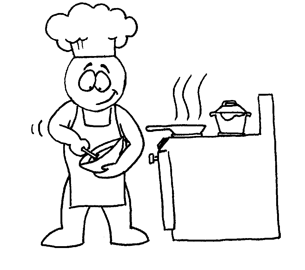 Coloring page: Cook (Jobs) #91826 - Free Printable Coloring Pages