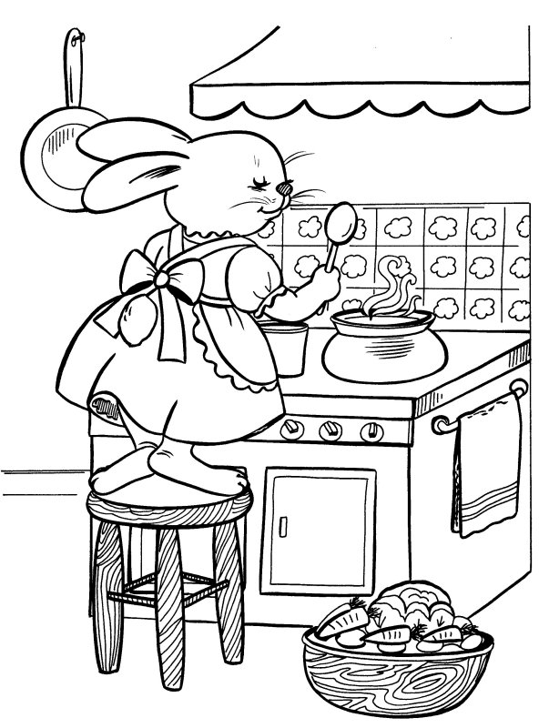 Coloring page: Cook (Jobs) #91897 - Free Printable Coloring Pages