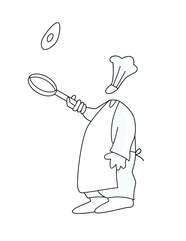 Coloring page: Cook (Jobs) #91932 - Free Printable Coloring Pages