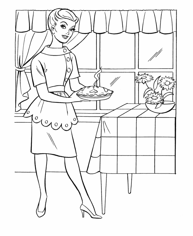 Coloring page: Cook (Jobs) #91941 - Free Printable Coloring Pages