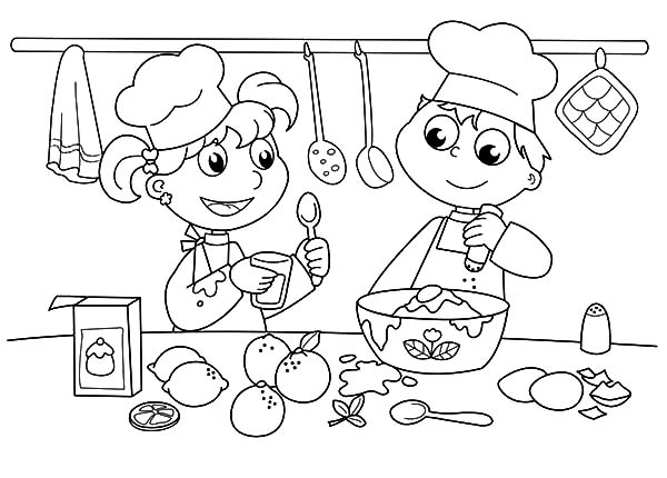 Coloring page: Cook (Jobs) #92082 - Free Printable Coloring Pages