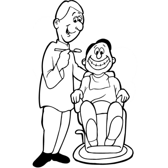 Coloring page: Dentist (Jobs) #92812 - Free Printable Coloring Pages