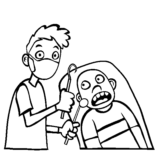 Coloring page: Dentist (Jobs) #92829 - Free Printable Coloring Pages