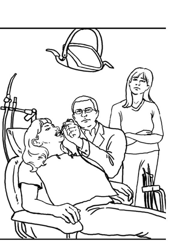 Coloring page: Dentist (Jobs) #92857 - Free Printable Coloring Pages