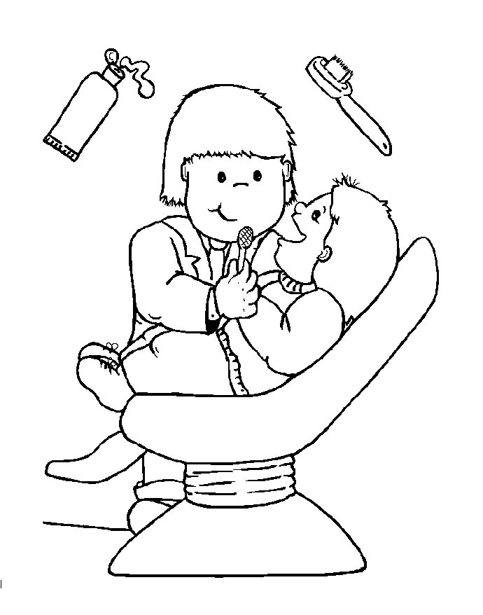 Coloring page: Dentist (Jobs) #92861 - Free Printable Coloring Pages