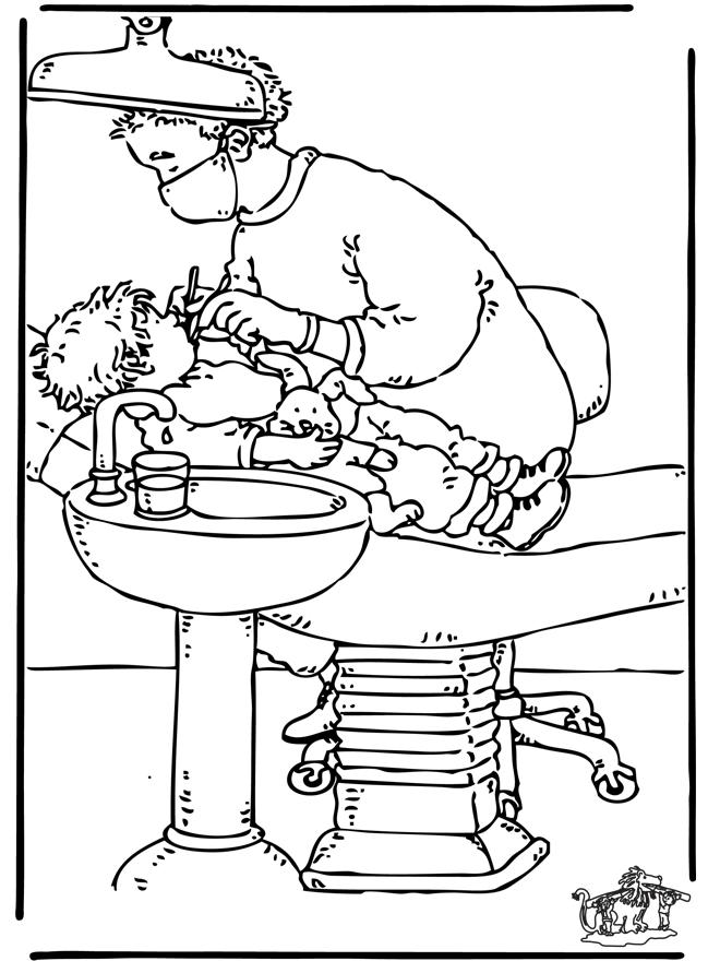 Coloring page: Dentist (Jobs) #92871 - Free Printable Coloring Pages