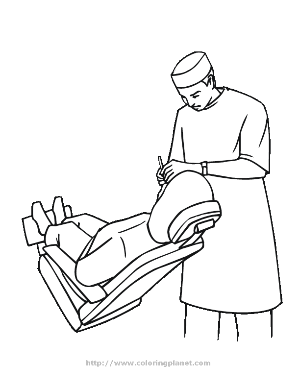 Coloring page: Dentist (Jobs) #92874 - Free Printable Coloring Pages