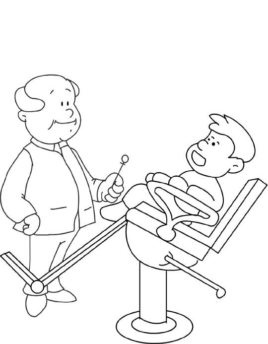 Coloring page: Dentist (Jobs) #92890 - Free Printable Coloring Pages