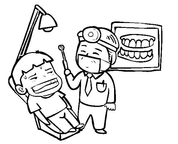 Coloring page: Dentist (Jobs) #92891 - Free Printable Coloring Pages