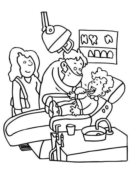 Coloring page: Dentist (Jobs) #92897 - Free Printable Coloring Pages