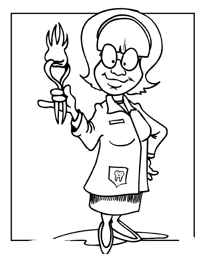 Coloring page: Dentist (Jobs) #92914 - Free Printable Coloring Pages
