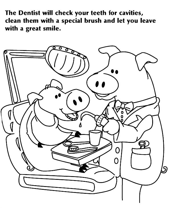 Coloring page: Dentist (Jobs) #92926 - Free Printable Coloring Pages
