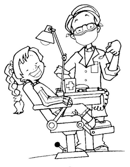 Coloring page: Dentist (Jobs) #92939 - Free Printable Coloring Pages