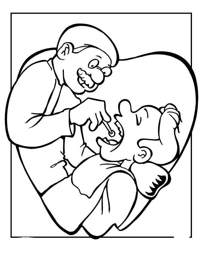 Coloring page: Dentist (Jobs) #92955 - Free Printable Coloring Pages