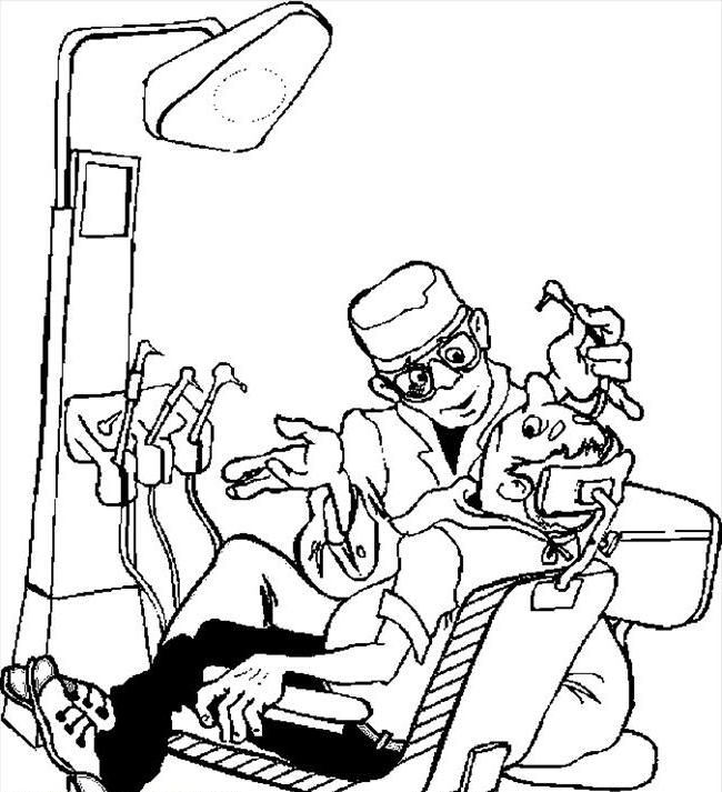 Coloring page: Dentist (Jobs) #92969 - Free Printable Coloring Pages