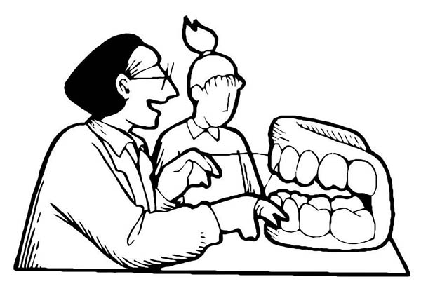 Coloring page: Dentist (Jobs) #93001 - Free Printable Coloring Pages
