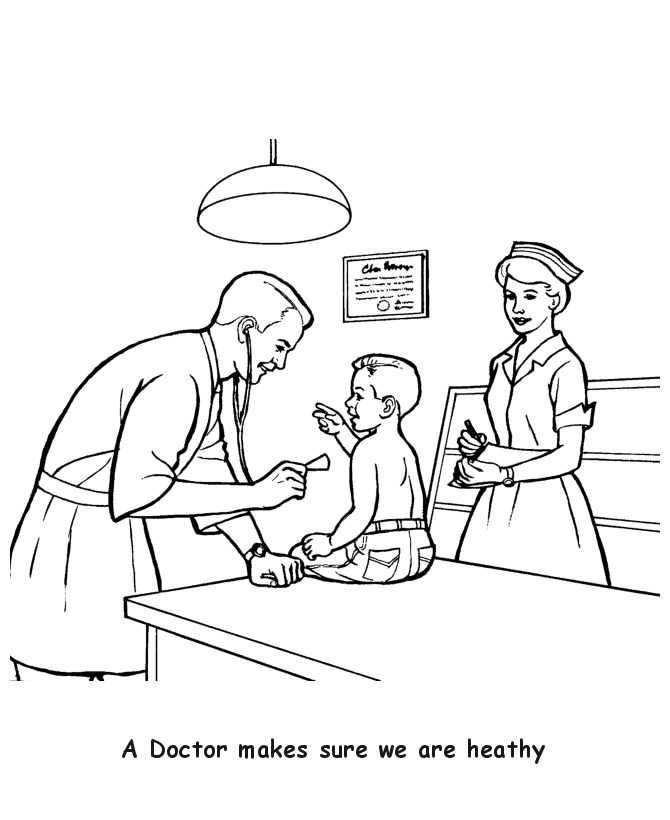 Coloring page: Doctor (Jobs) #93535 - Free Printable Coloring Pages